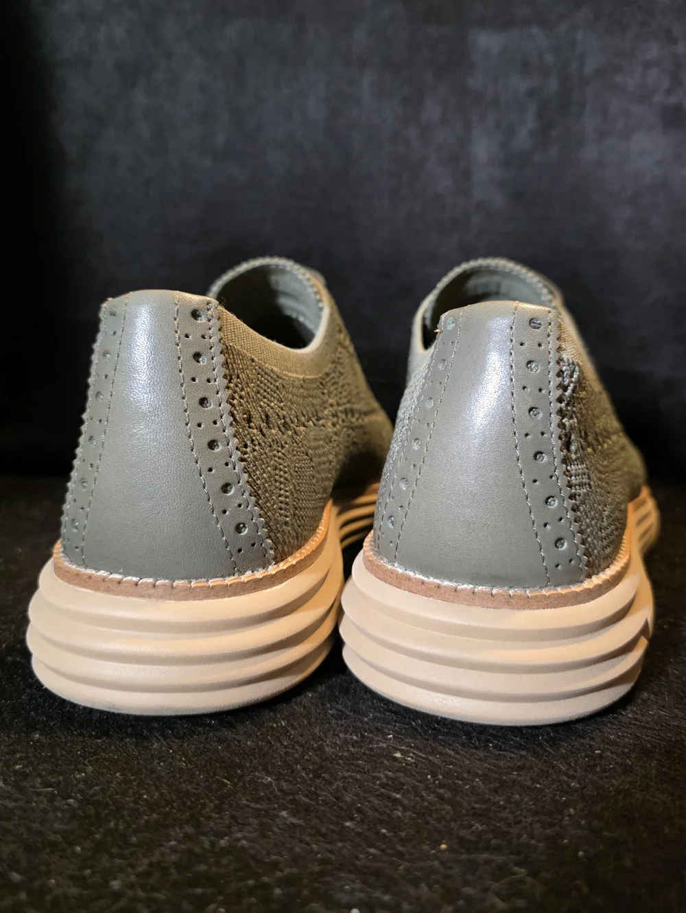 Cole Haan Sage Knit Wingtip Oxfords Contrast Cream Sole 11w